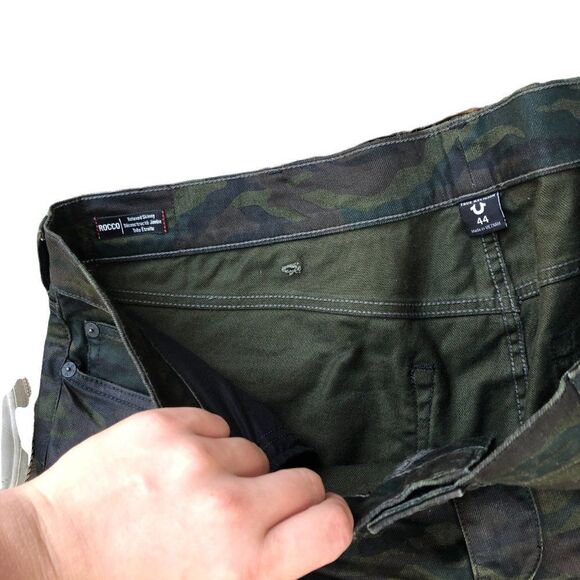 Rare true religion jeans size 44 ROCCO relaxed skinny camo - Picture 12 of 16